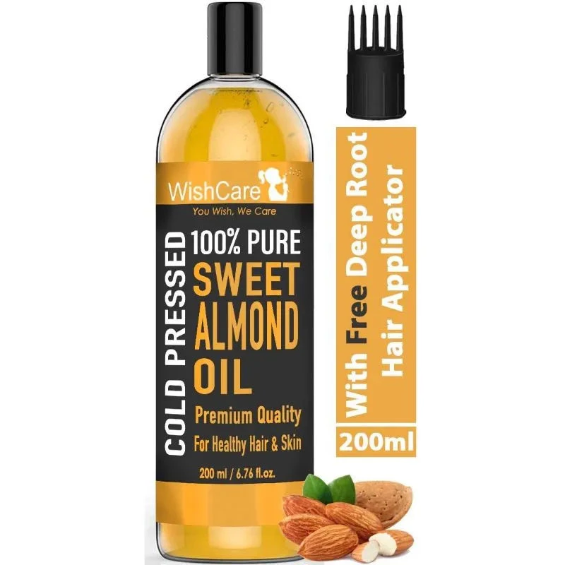 Wishcare 100 Pure Cold Pressed Badam Rogan Sweet Almond Oil for Healthy Hair and Glowing Skin, 200 ml-1.webp